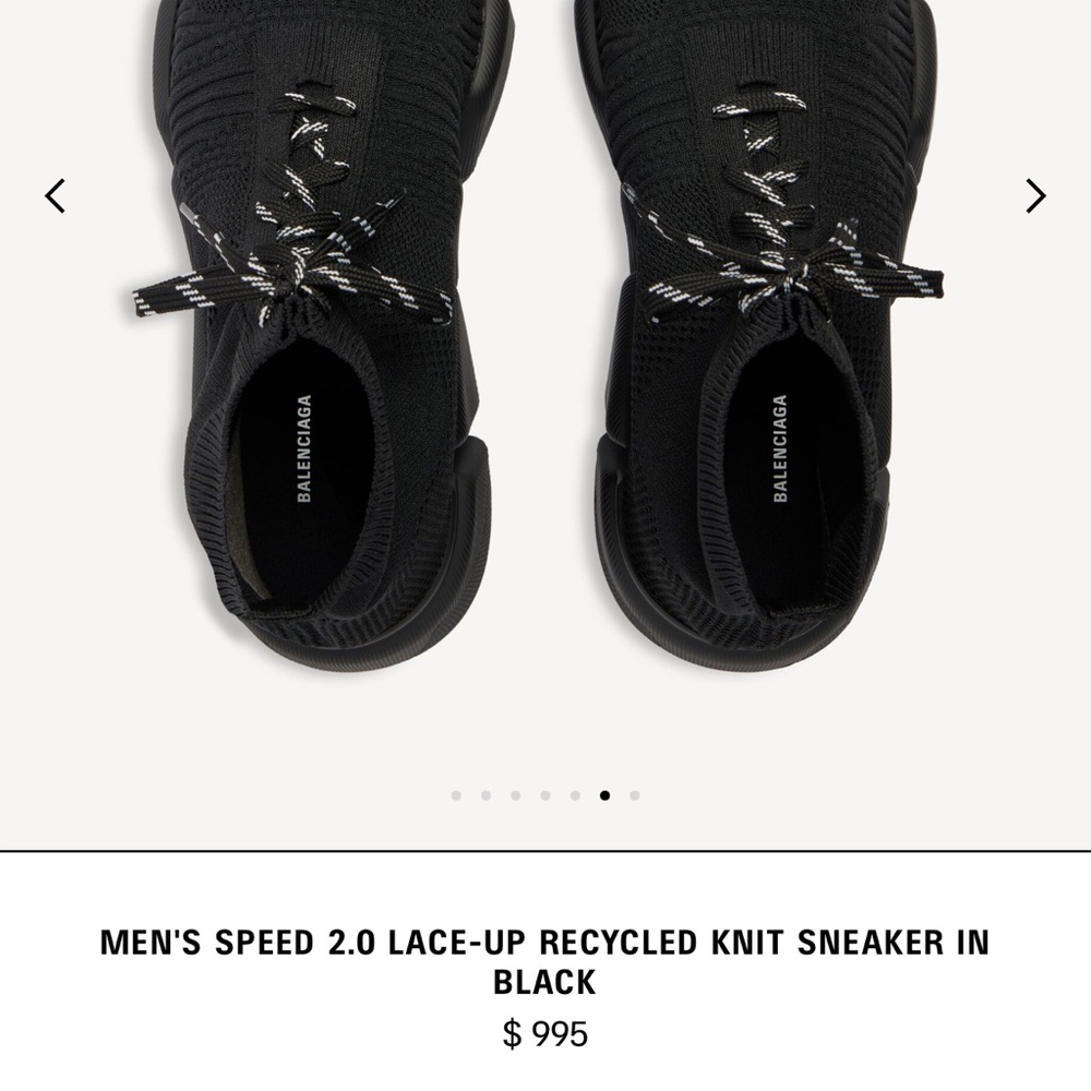 Balenciaga Men's Black Speed 2.0 Sneakers